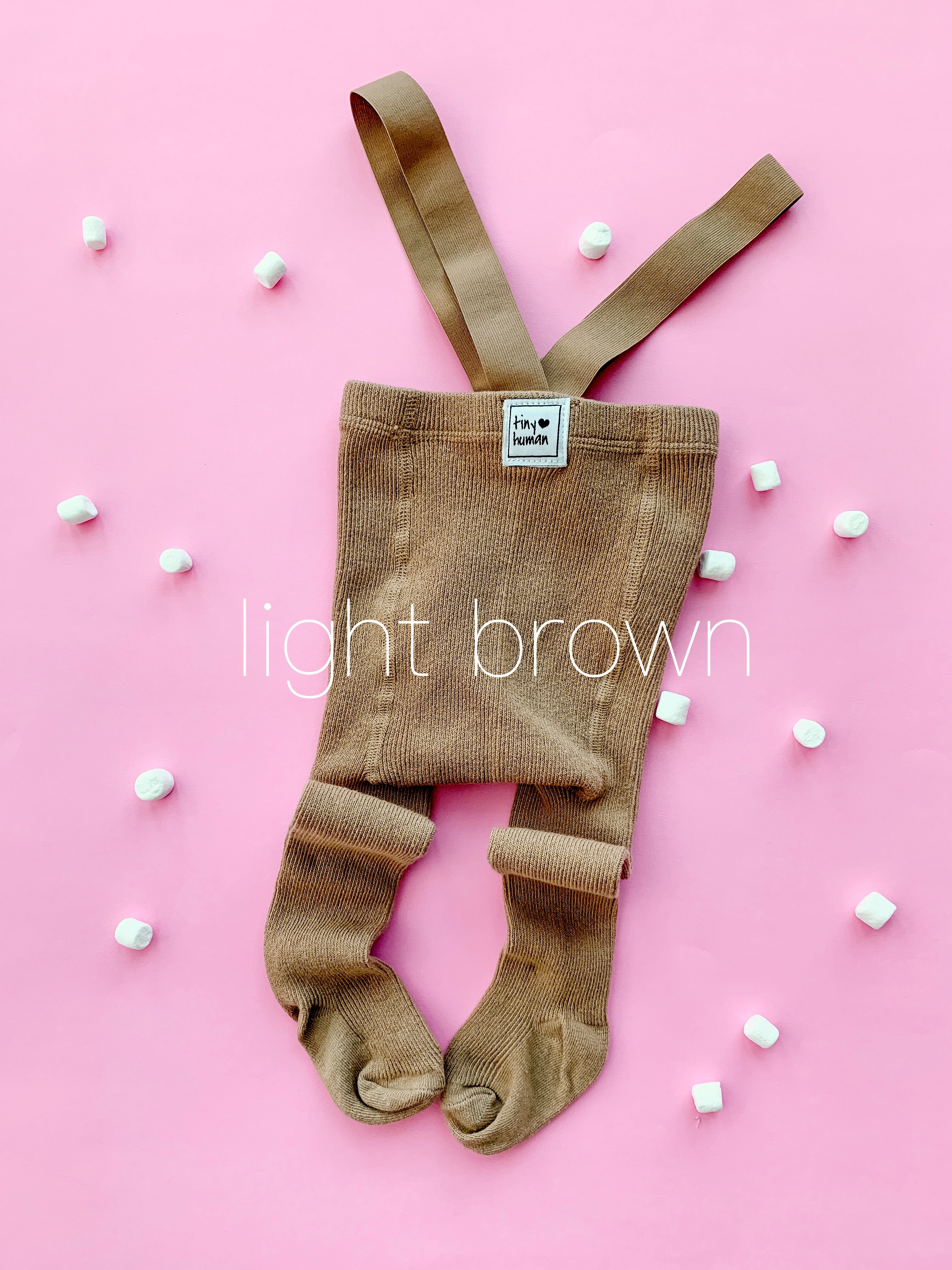 SUSPENDED TIGHTS | LIGHT BROWN
