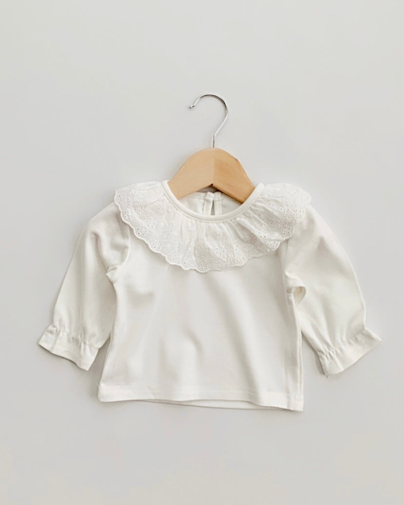 EYELET COLLAR SHIRT