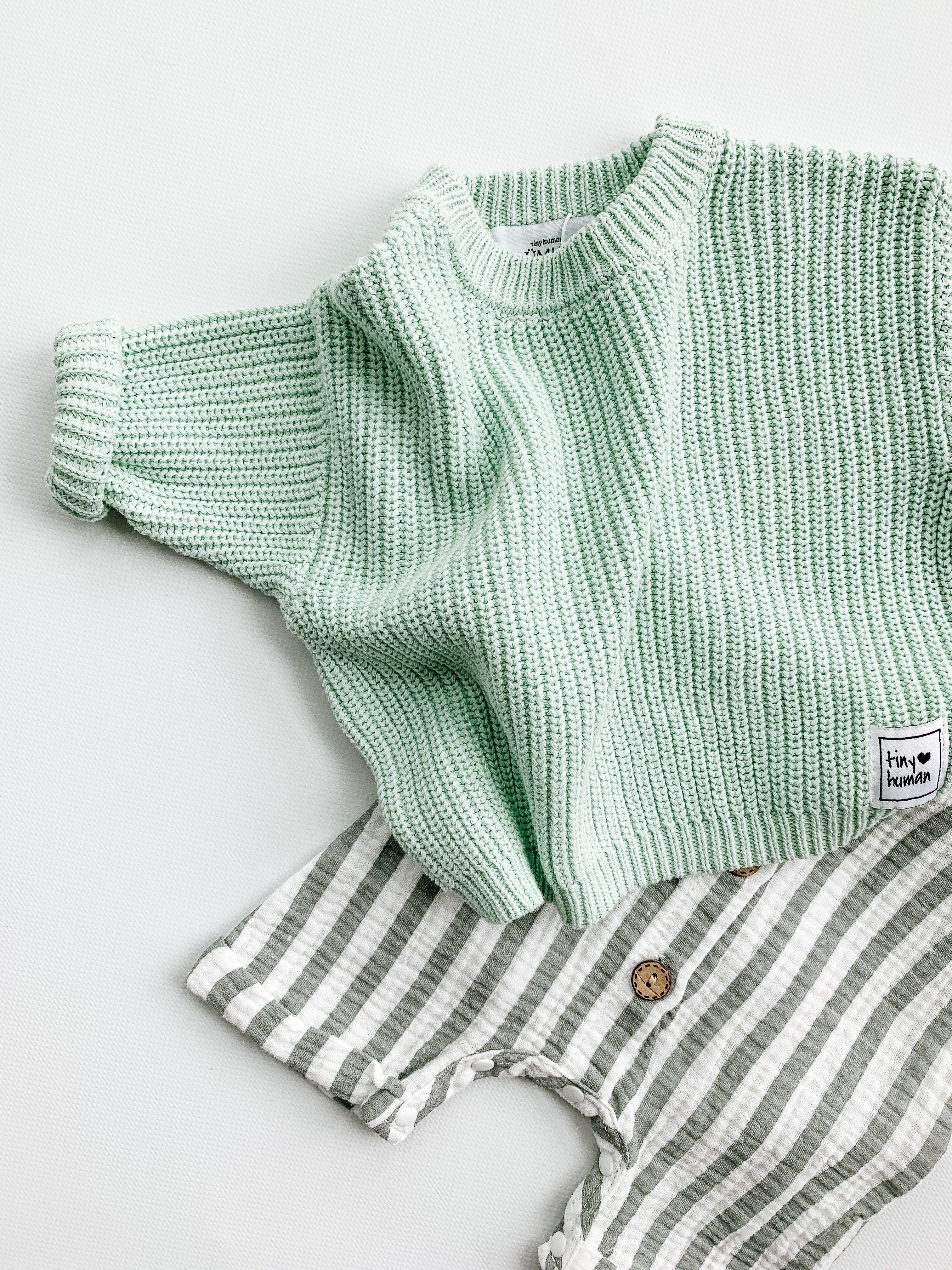 knit sweater | mint