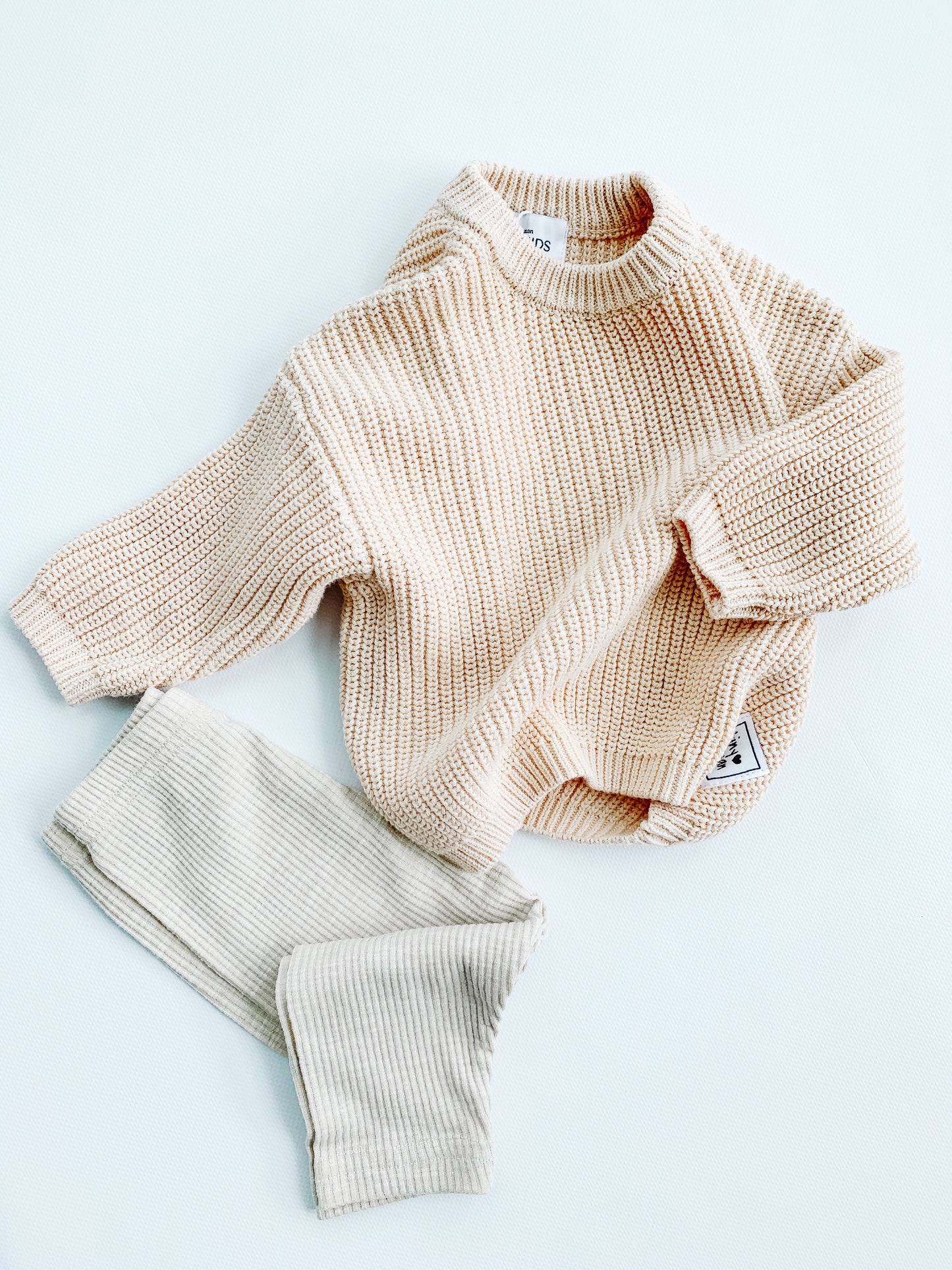 knit sweater | oatmeal