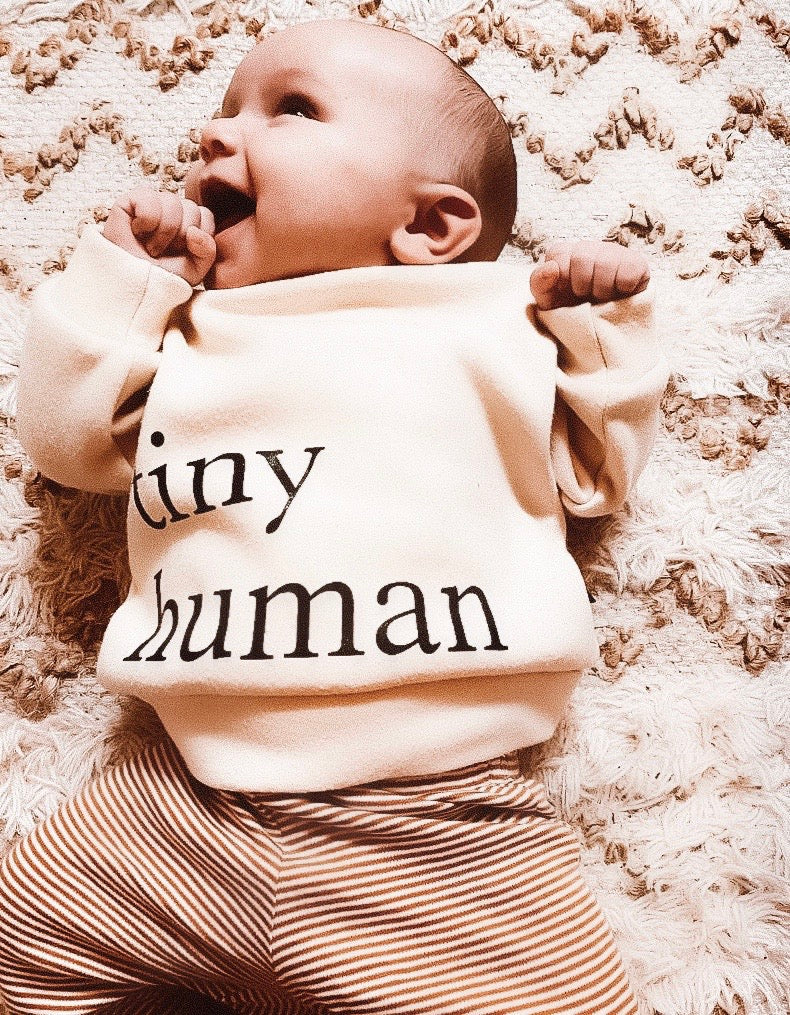 tiny human fleece sweater | natural