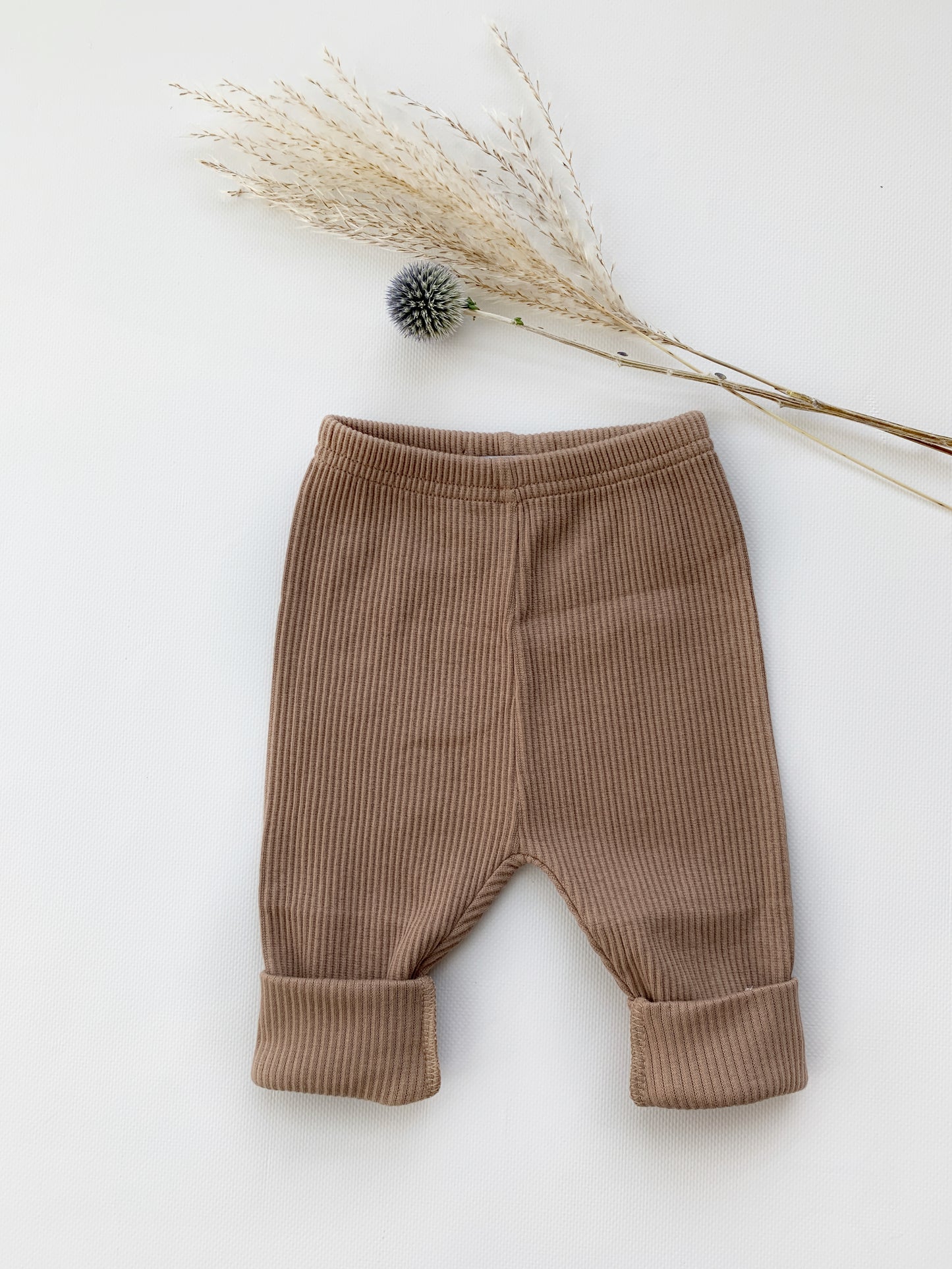 ribbed leggings | chocolate