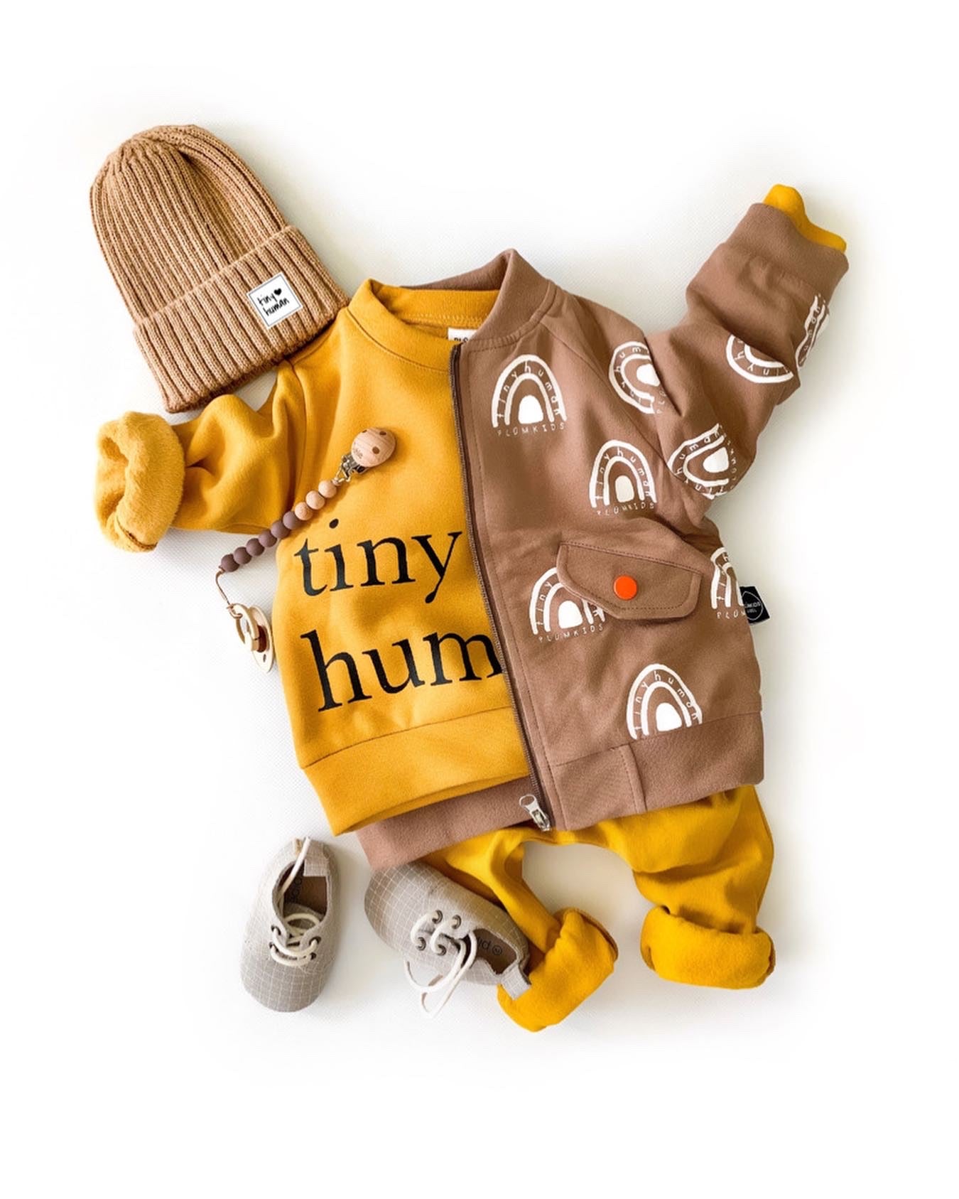 tiny human fleece sweater | mustard