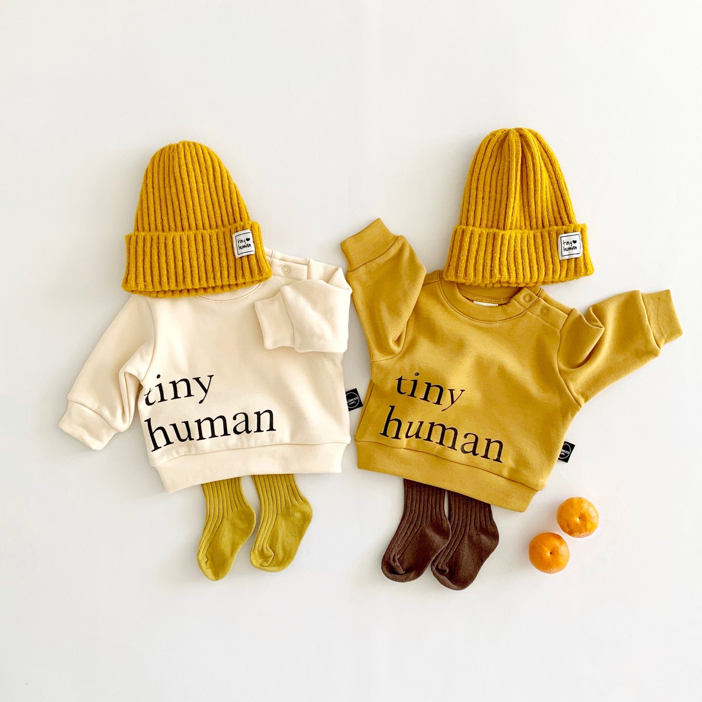 tiny human fleece sweater | mustard