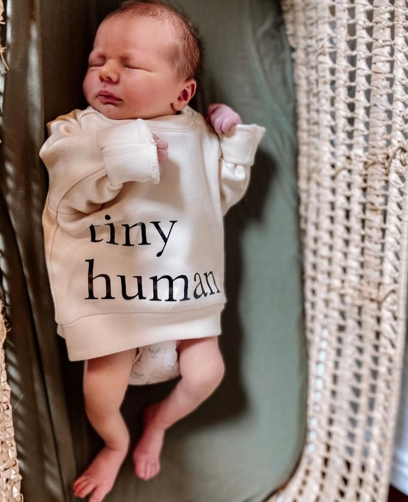 tiny human fleece sweater | natural