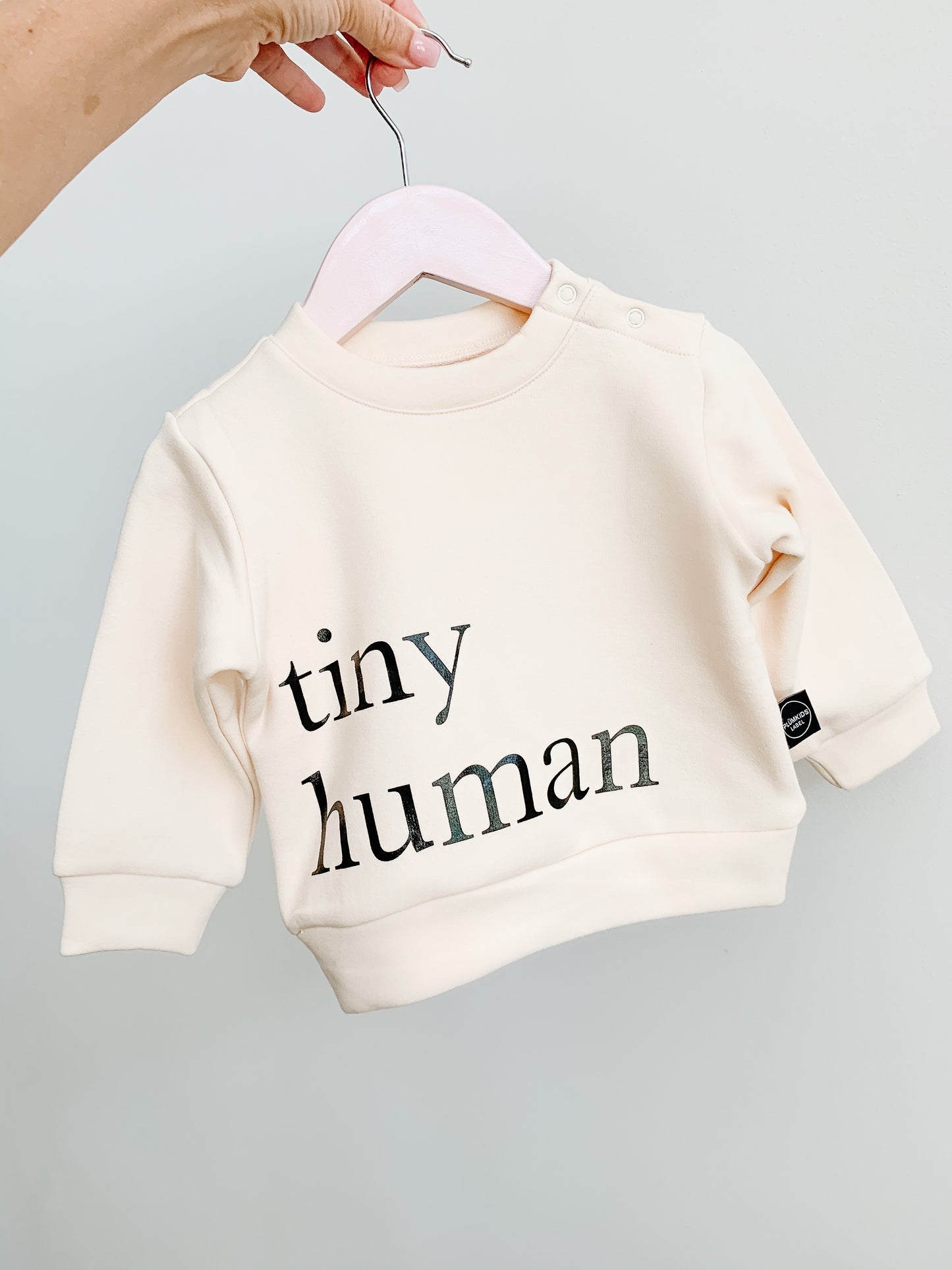 tiny human fleece sweater | natural