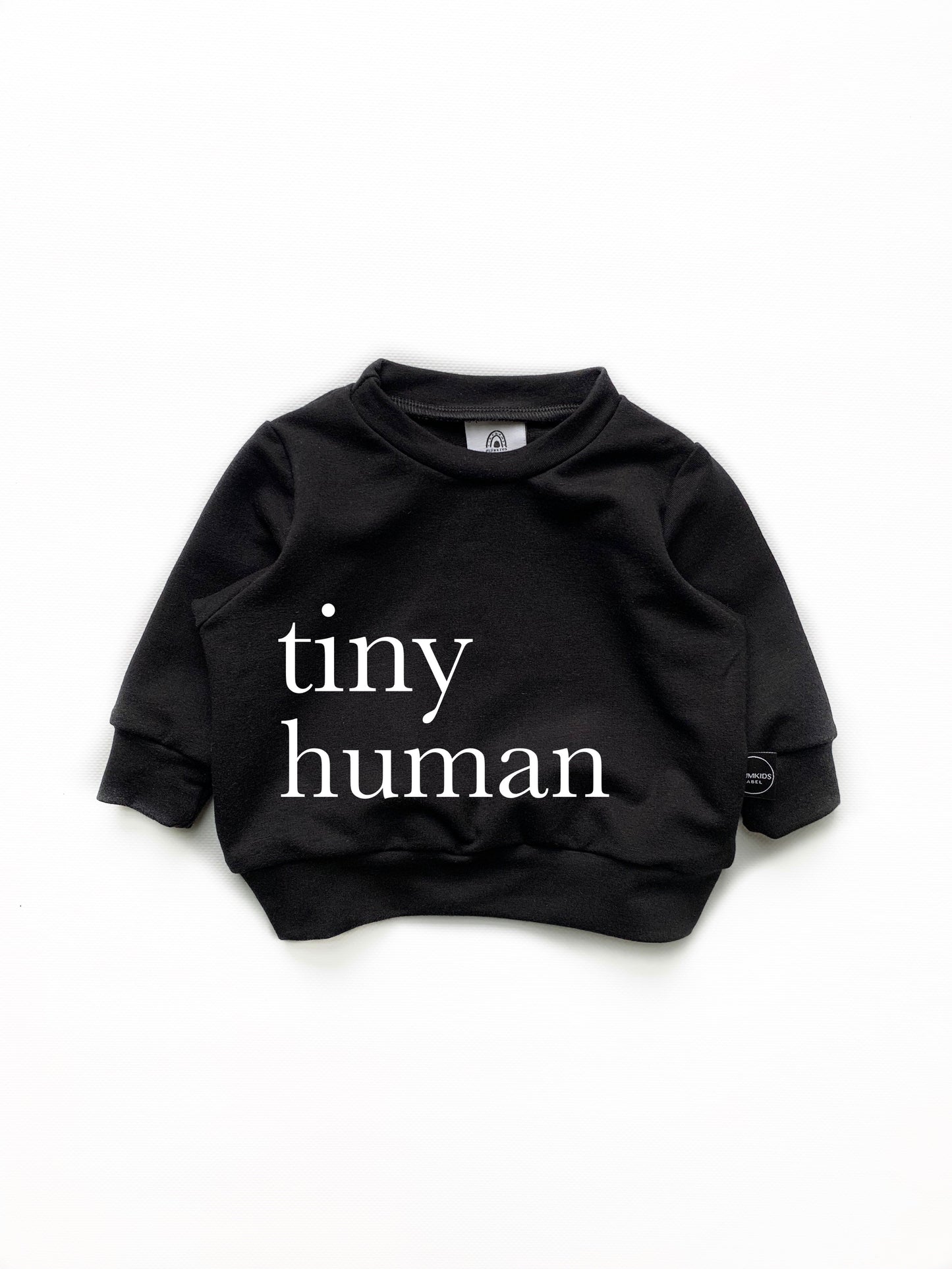 tiny human fleece sweater | black