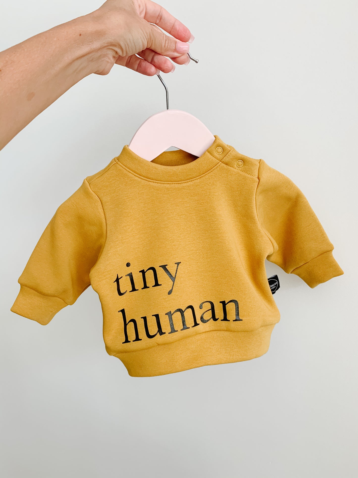 tiny human fleece sweater | mustard