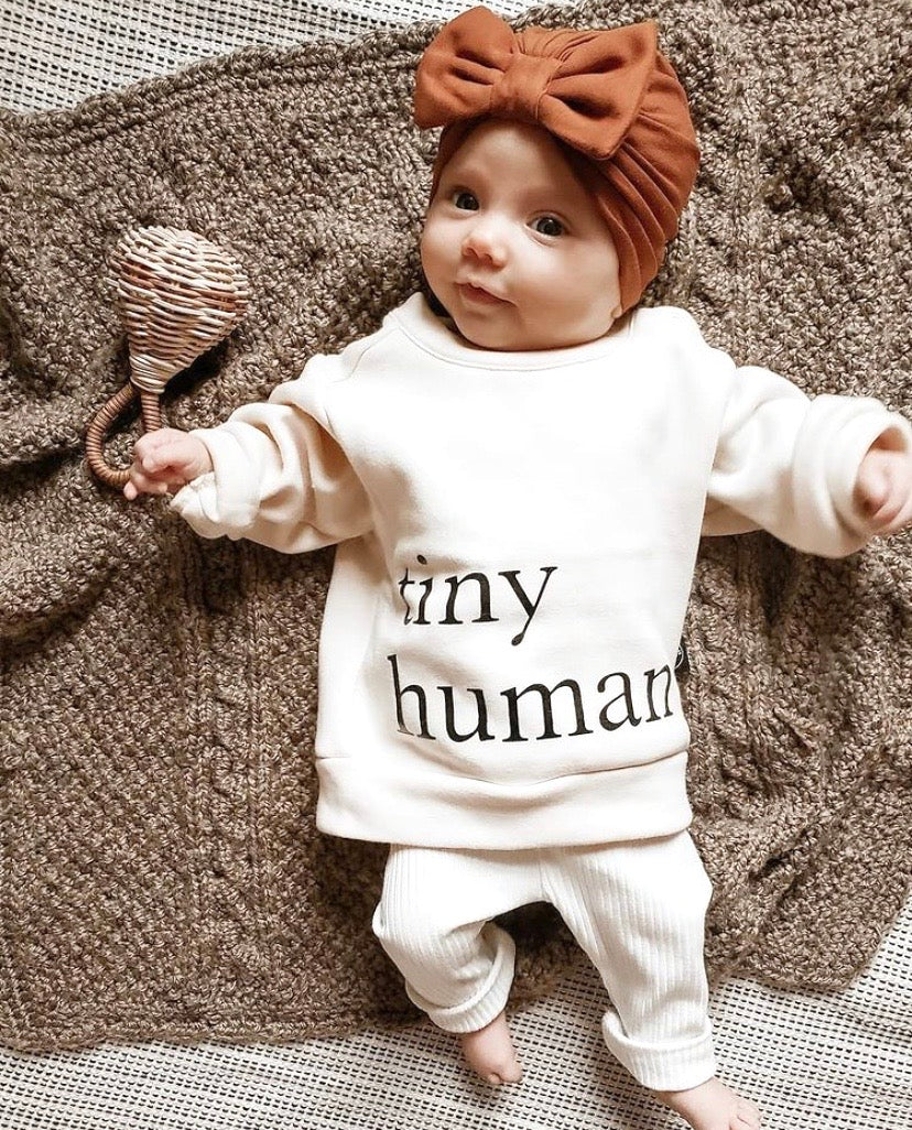 tiny human fleece sweater | natural